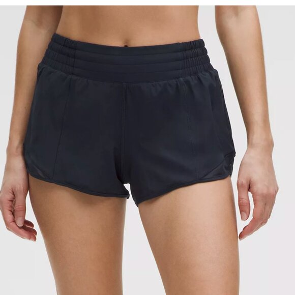 BNWT Lululemon Hotty Hot HR Shorts True Navy 4 - Picture 1 of 4